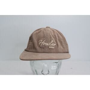 Howler Bros Hat Embroidered Script Corduroy Slide Brown Tan Logo